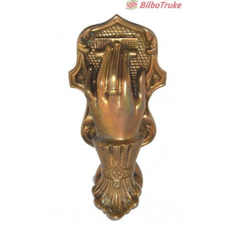 GOLPEADOR DE PUERTA MANO BRONCE