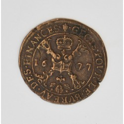 MONEDA JETON AMBERES CARLOS II 1677 6.46G