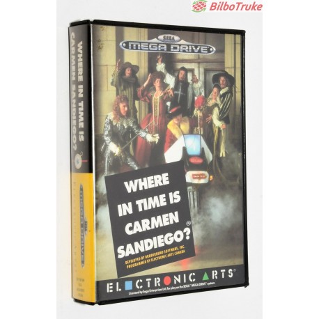 VIDEOJUEGO SEGA MEGA DRIVE WHERE IN TIME IS CARMEN SANDIEGO