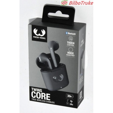 AURICULARES BLUETOOTH FRESH N REBEL TWINS CORE NEGRO NUEVO