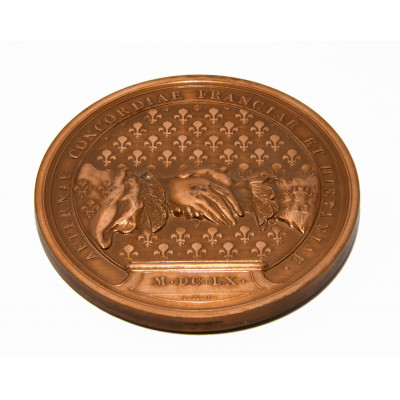 MEDALLA ANIVERSARIO TRATADO DE PIRINEOS (LUIS XIV)