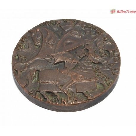 MEDALLA DE BRONCE DE DON QUIJOTE DE LA MANCHA DE J. CARRILERO