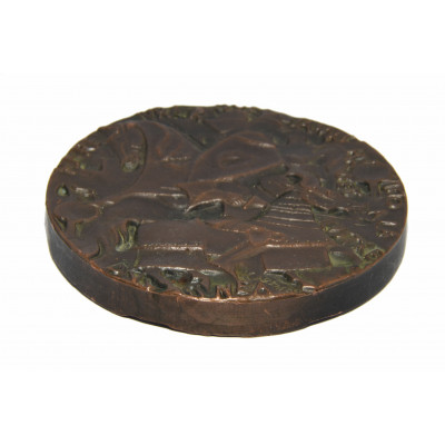 MEDALLA DE BRONCE DE DON QUIJOTE DE LA MANCHA DE J. CARRILERO