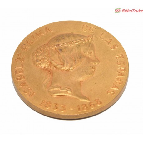 MEDALLA ISABEL 2 REINA DE LAS ESPAÑAS