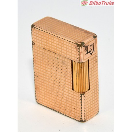 MECHERO DUPONT DORADO GRABADO LJ