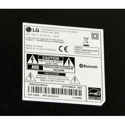 ALTAVOZ BLUETOOTH LG RP4 36W