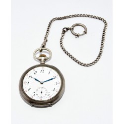 RELOJ DE BOLSILLO DE PLATA CON CADENA