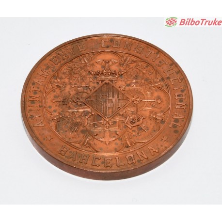 MEDALLA AYUNTAMIENTO CONSTITUCIONAL BARCELONA 1892