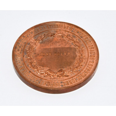 MEDALLA AYUNTAMIENTO CONSTITUCIONAL BARCELONA 1892