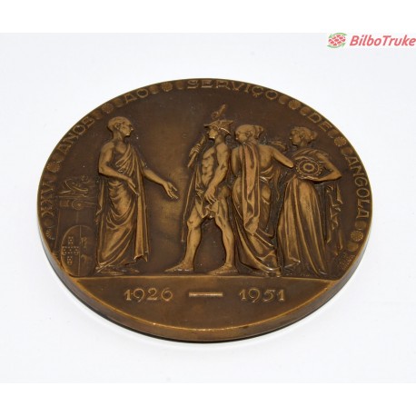 MEDALLA ANGOLA PORTUGESA 25 AÑOS DE SERVICIO - BANCO DE ANGOLA