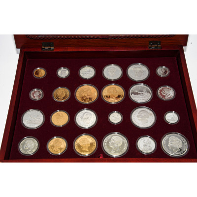 COLECCION 24 MONEDAS HISTORIA DE LA PESETA PLATA
