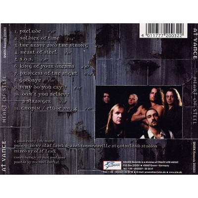 At Vance - Heart Of Steel (CD, Album)
