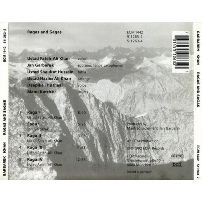 Jan Garbarek / Ustad Fateh Ali Khan (2) Musicians From Pakistan - Ragas And Sagas (CD, Album)