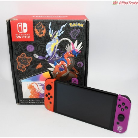 CONSOLA NINTENDO SWITCH OLED POKEMON ESCARLATA PURPURA