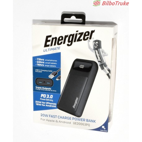 POWERBANK ENERGIZER 20W 20000MAH