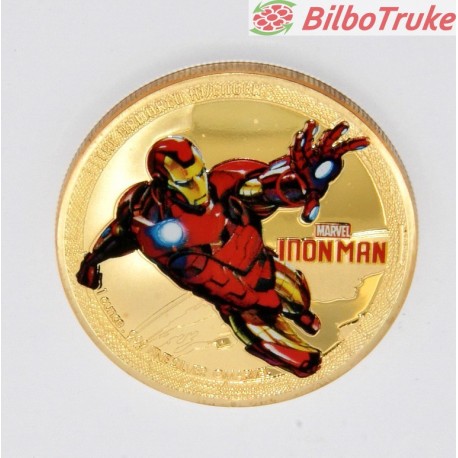 MONEDA 2 DOLARES NIUE 2014 PLATA IRON MAN