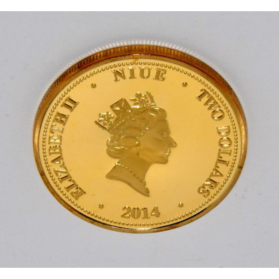 MONEDA 2 DOLARES NIUE 2014 PLATA IRON MAN