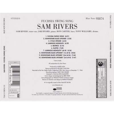 Sam Rivers - Fuchsia Swing Song (CD, Album, Copy Prot., Ltd, RE, RM)