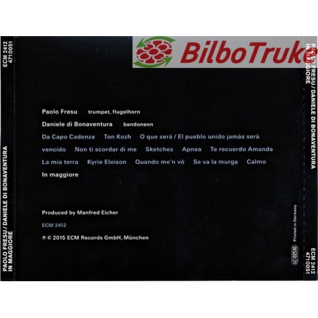 Paolo Fresu / Daniele di Bonaventura - In Maggiore (CD, Album)