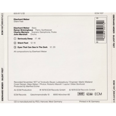 Eberhard Weber Colours - Silent Feet (CD, Album, RE)