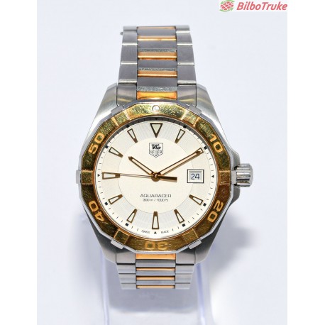 RELOJ TAG HEUER AQUARACER WAY1551 ACERO Y ORO 18K