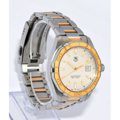 RELOJ TAG HEUER AQUARACER WAY1551 ACERO Y ORO 18K