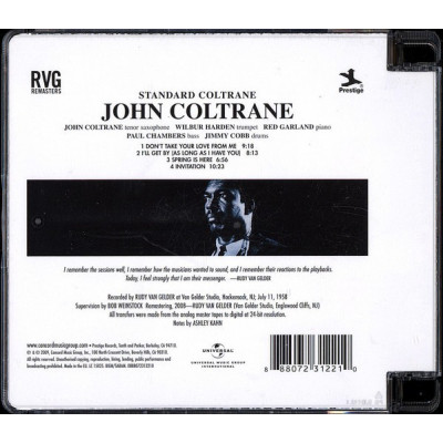 John Coltrane - Standard Coltrane (CD, Album, RE, RM)
