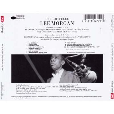 Lee Morgan - Delightfulee (CD, Album, RE, RM)
