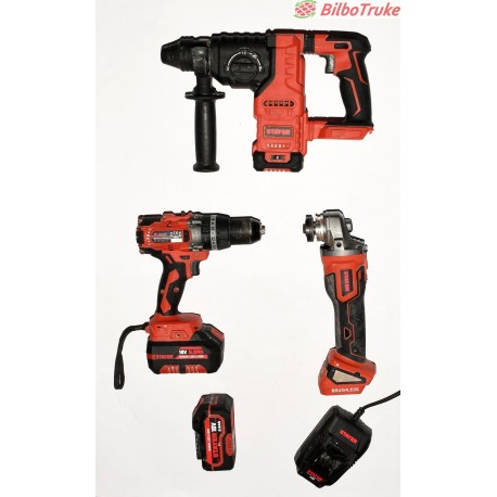 PACK STAYER ATORNILLADOR PERCUTOR AMOLADORA