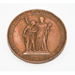 MEDALLA BRUSELAS 1888 ACADEMIA DE LAS CIENCIAS Y LAS ARTES