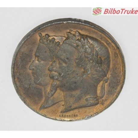 MEDALLA NAPOLEON III Y EUGENIA DE MONTIJO