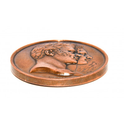 MEDALLA LOUIS XVIII NACIMIENTO HENRI DUQUE DE BURDEOS 1820