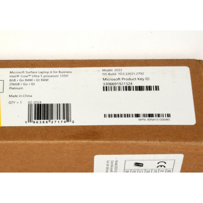 MICROSOFT SURFACE LAPTOP 6 2033 NUEVO | BILBOTRUKE SEGUNDA MANO