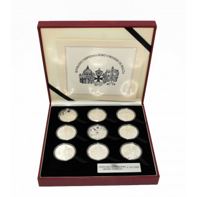 LOTE DE 9 MONEDAS DE PLATA PAPA JUAN PABLO II 151/1000