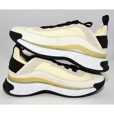 ZAPATILLAS CHANEL CREMA TERCIOPELO BEIGE| BILBOTRUKE SEGUNDA MANO