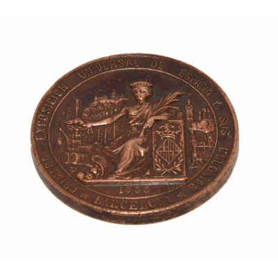 MEDALLA PRIMERA EXPOSICION BARCELONA 1888