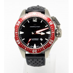 RELOJ AUTOMÁTICO HAMILTON KHAKI NAVY FROGMAN TITANIUM - BISEL ROJO - 47MM H778050