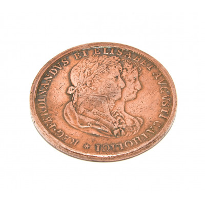 MEDALLA MATRIMONIO FERNANDO VII - MARIA ISABEL DE BRAGANZA (1816)