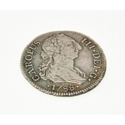 MONEDA DOS REALES CARLOS III 1788 (SC) PLATA