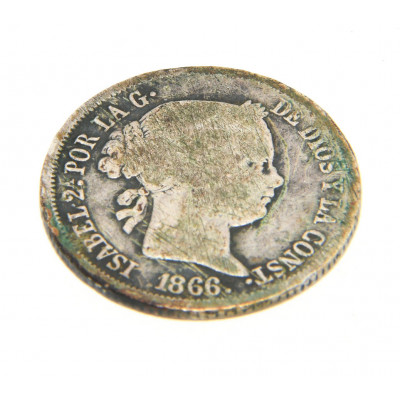 MONEDA 40 CENTIMOS 1866 (PLATA)