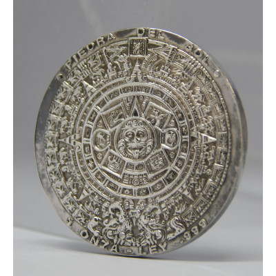 ONZA PLATA CALENDARIO MAYA