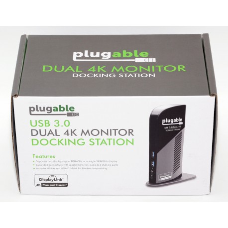Estación de conexión 4K USB 3.0 PLUGABLE DOCKING STATION