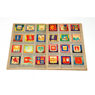 ALBUM DE CROMOS DE LAS BANDERAS Y ESCUDOS - AÑOS 40 - COMPLETO