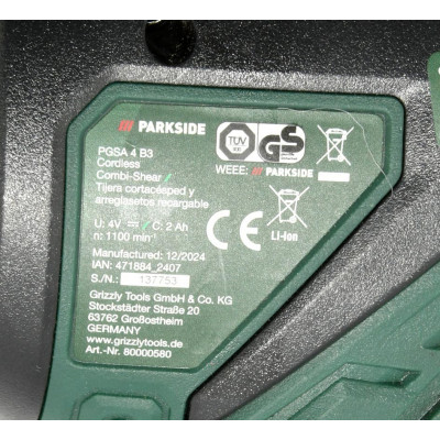 SIERRA DE CORTE A BATERIA PARKSIDE