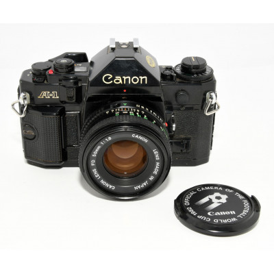 CAMARA ANALOGICA CANON A-1 + 50MM F:1.8|BILBOTRUKE TIENDA