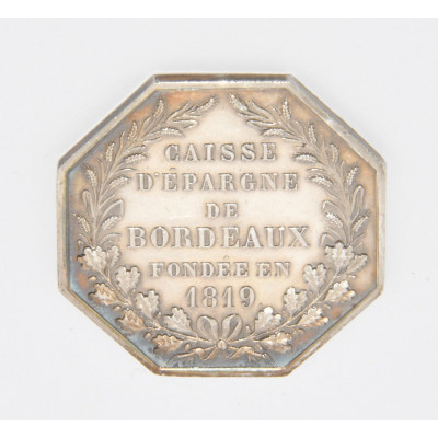 JETON BURDEOS PLATA CAISSE DE EPARGNE 21 GRAMOS