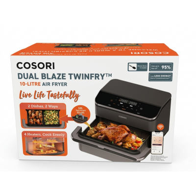 FREIDORA DE AIRE COSORI 10 LITROS DUAL BLAZE TWINFRY