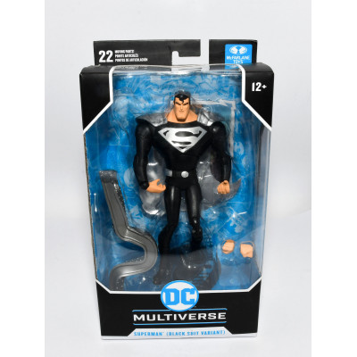 FIGURA DC MULTIVERSE SUPERMAN BLACK SUIT