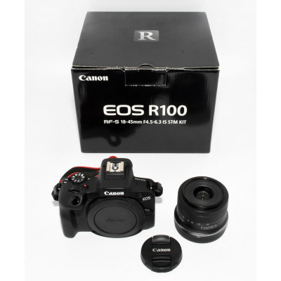 CAMARA MIRRORLESS CANON EOS R100 + 18-45MM