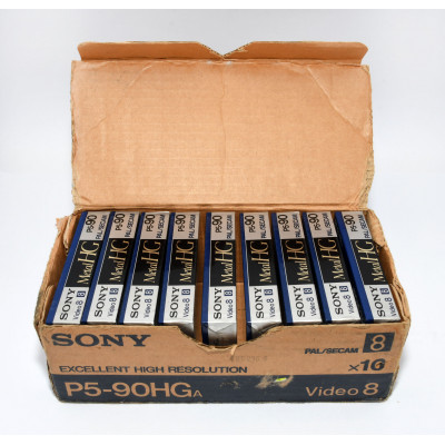 LOTE CINTAS SONY P5-90HGA VIDEO 8 (9 UNIDADES)